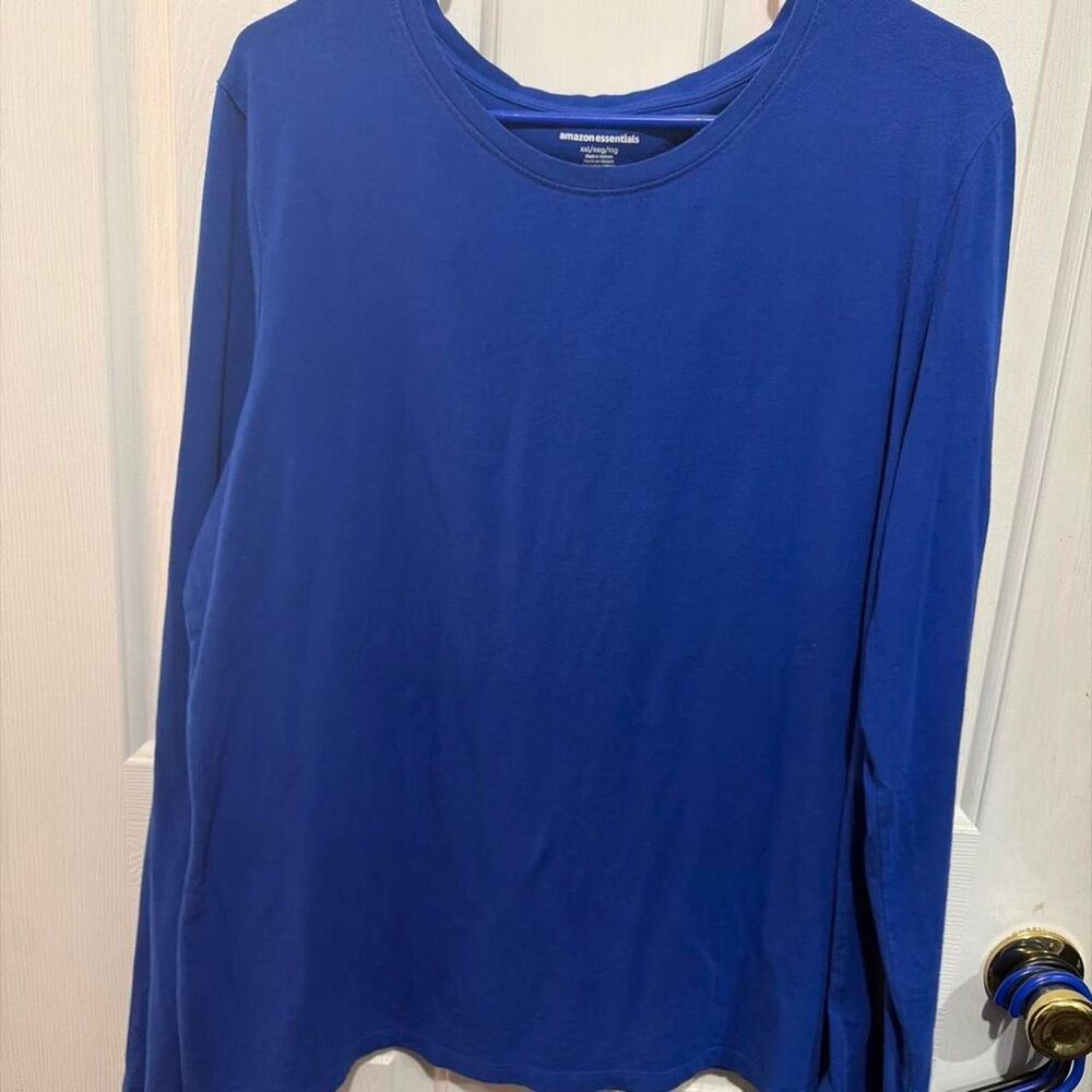 Amazon-essentials Women's Blue Shirt